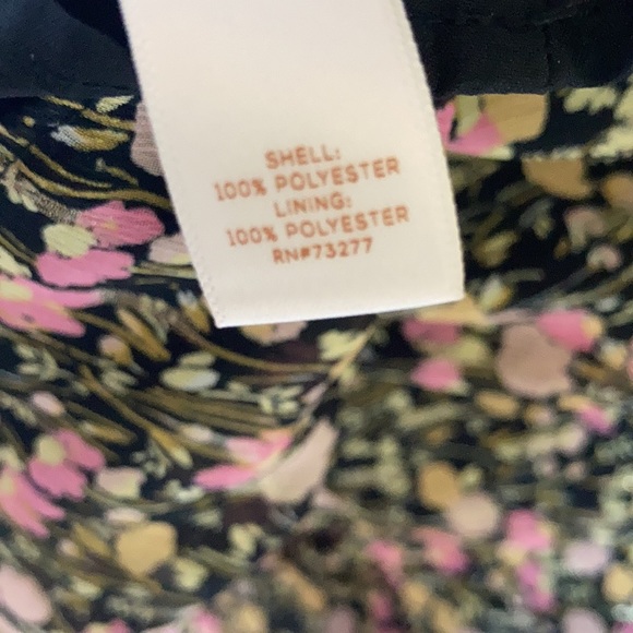 Relist9/28🔺LC Lauren Conrad floral print mini dress ruffle & metallic detail XS - Picture 17 of 17